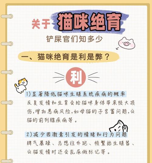 猫咪绝育的利与弊（绝育对猫咪健康与社会的影响）