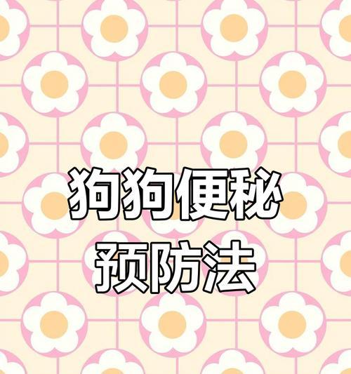 狗狗便秘怎么办？（教你解决狗狗便秘的方法）