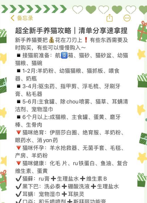 养猫指南大全——让你成为贴心猫奴（养猫必备物品清单大全，让你准备充足）