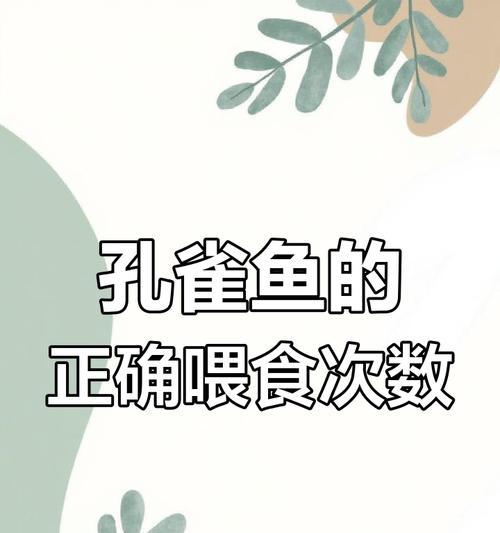 孔雀鱼崽喂食技巧揭秘（培养孔雀鱼崽健康成长，掌握正确的喂食时间和方式）