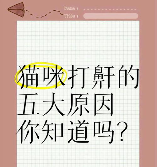 揭秘猫咪打呼噜的原因（探寻猫咪打呼噜的奥秘，为你的爱宠提供更好的关爱）