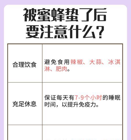 应对蜜蜂蛰伤的有效方法（消肿止痛，让被蜜蜂蛰的症状迅速缓解）